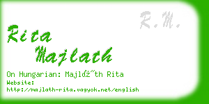 rita majlath business card